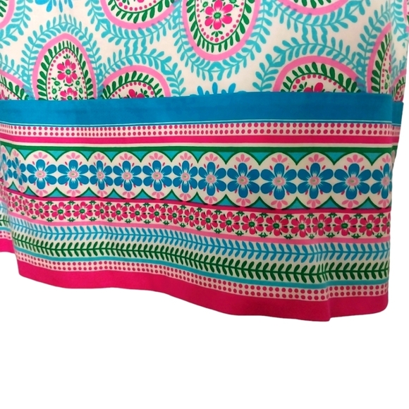 🔵BOGO FREE🔵 London Times Floral Sleeveless Sheath Dress Sz 10 - Picture 3 of 5